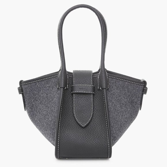 Vasic  Black and Gray Port Mini Wool Bag/Purse NWT in orig packaging! - Picture 4 of 6